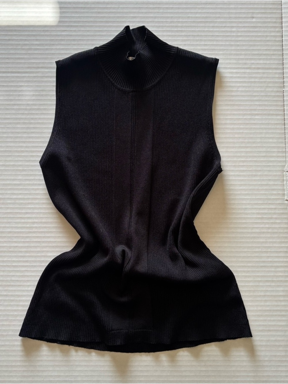 Isabella & Giovanni XL Black Sleeveless Turtleneck Sweater